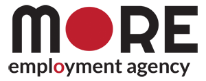 More employment agency logo with red letter O